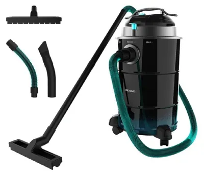 Produktbild von Cecotec Conga Ash 6000 EasyGo Home XL, 30 l, Tasche, Schwarz, Türkis, Metall, 3 Rad/Räder, Trocken