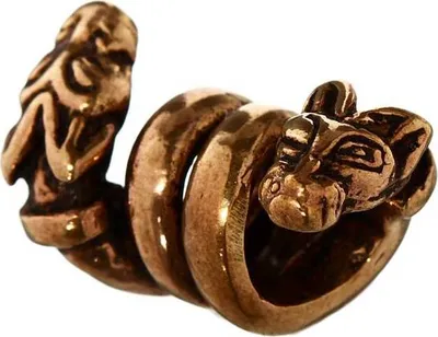 Produktbild von 2x Wikinger Bartperle Viking Dogs Zopfschmuck Bronze Lockenperle 6387
