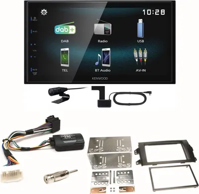 Produktbild von Kenwood DMX-125DAB Bluetooth MP3 DAB+ USB Einbauset für Suzuki SX4 Fiat Sedici