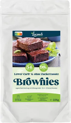 Produktbild von Locawo Low Carb Brownies | Backmischung 225g