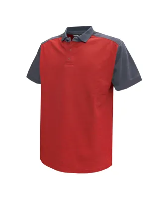 Produktbild von DASSY® Cesar Zweifarbiges Poloshirt ROT/ZEMENTGRAU Gr.M