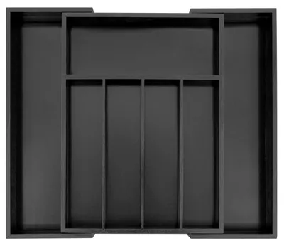 Produktbild von Besteckkasten Schublade Verstellbar 5-7 Fächer Schwarz