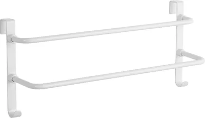 Produktbild von EMKE Handtuchhalter und Handtuchhaken Edelstahl Türgarderobe Ohne Bohren, 41x18x12.4cm Tür Hakenleiste Glanzchrom