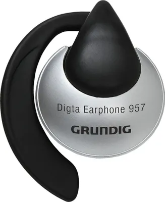 Produktbild von Grundig Digta Earphone 957, Ohrumschließend, Ohrbügel, Verkabelt, 95 dB, 2,6 m, Schwarz, Silber