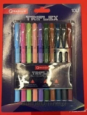 Immagine prodotto di Set di 10 penne a sfera Tri Flex