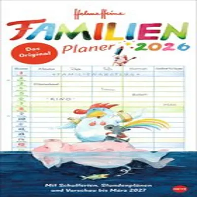 A colorful planner with cartoon illustrations of animals.