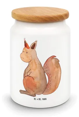 Produktbild von Mr. & Mrs. Panda gebäckdose Einhorn Glauben - Weiß - Geschenk, Einhörner, Lebensmittelbehälter, Teedose, behälter, Eichhörnchen, Frischhaltedose, Eichhorn, Einhörnchen