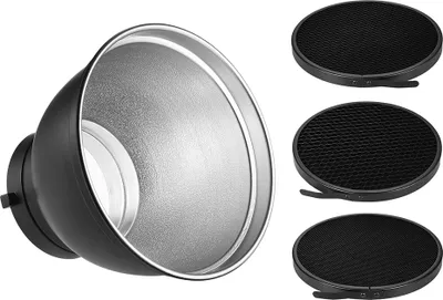 Obrázek produktu pro 7''Standardní reflektorový difuzor Lamp Umbrella Dish s 20 ¡ã 40 ¡ã 60 ¡ã Honeycomb Grid pro Bowens Mount Studio Strobe Speedlite