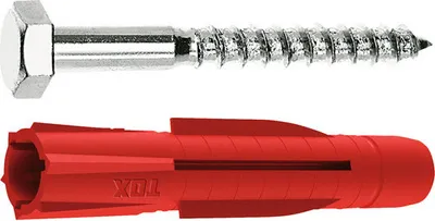 Obrázok produktu pre TOX Tri + Screw, Súprava skrutiek a hmoždiniek, Betón, Kov, Plast, Šedá, Červená, 1 cm, 61 mm
