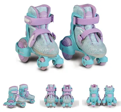 Produktbild von Byox Rollschuhe Beetle Größe XS 26-29, PolyurethanRollen, ABEC-5 Lager, Stopper hinten lila