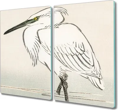 Produktbild von Coloray Schneidebrett Herdabdeckplatte 2x30x52 cm Kochplattenabdeckung Küchenbrett Hackbrett - Tier Vogel