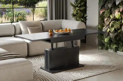 Produktbild von Endo-Möbel Couchtisch Solaria 110-170 ausziehbar höhenverstellbar mit Synchronauszug (Beton Dunkel)