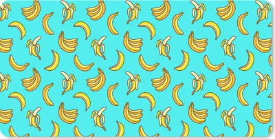 Produktbild von MuchoWow® Mauspad Mousepad Design - Banane - Frucht - Muster 60x30 cm - Mousepads - Maus Mat - Pad - Mausunterlage - Nachhaltig
