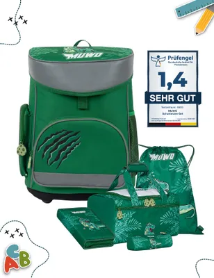 Produktbild von MUWO "Lil Rex" Kinder Schulranzen Set 5-tlg. | MW-292