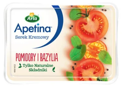Obrázek produktu pro Krémový sýr Apetina s rajčaty a bazalkou 125 g