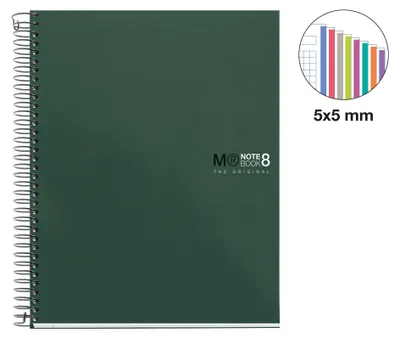 Image de Cahier A5, 200 feuilles, 70 g/m², couverture en polypropylène, Miquelrius, cahier de notes