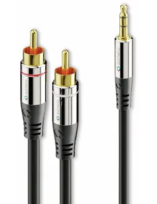Obrázok produktu pre sonero S-AC600-030, 3.5mm, Samec, 2 x RCA, Samec, 3 m, Čierna