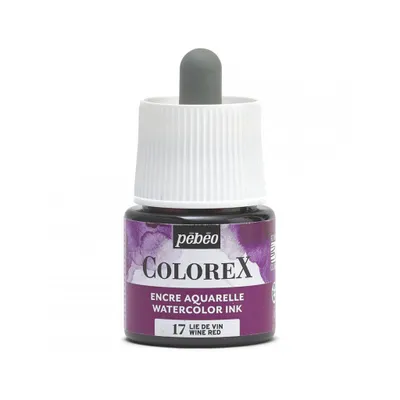 Image de Pebeo Colorex Aquarelltinte, 45 ml, Weinrot