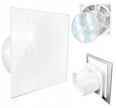 Obrázek produktu pro airRoxy dRim Koupelnový ventilátor 100mm zpětný ventil bílý