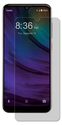 A screen protector is placed over a smartphone screen.