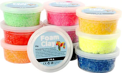 Produktbild von Foam Clay Foam Clay¬Æ, Verschiedene Farben, 35 gr, 10 Box