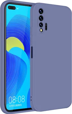 Produktbild von Huawei Nova 6 Hülle, LaimTop Slim Liquid Silikon Gel Gummi Schutzhülle für Huawei Nova 6 Grau