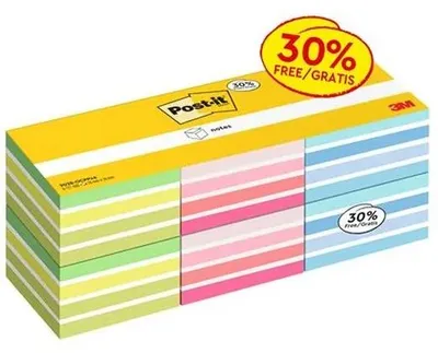 Obrázok produktu pre Post-It OCPPX6, Štvorec, Modrá, Zelená, Oranžová, Ružová, 76 mm, 76 mm, 450 listy