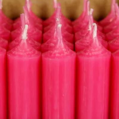 Image de Bougies colorées, set de 25 pièces, rose