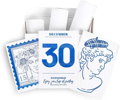 Produktbild von Phomemo T02/M02X/M02L Blau auf weißem Thermapapier-5-Jahres-Kleber 50mmx3m für Zeitschrift Fototexte Studiennummer und mehr, 3 Rollen