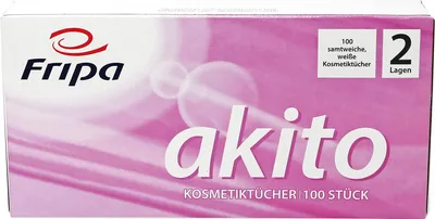Obrázok produktu pre Fripa Kosmetiktuch akito 6011107 21x20cm 2-lagig weiß 100 St./Pack.