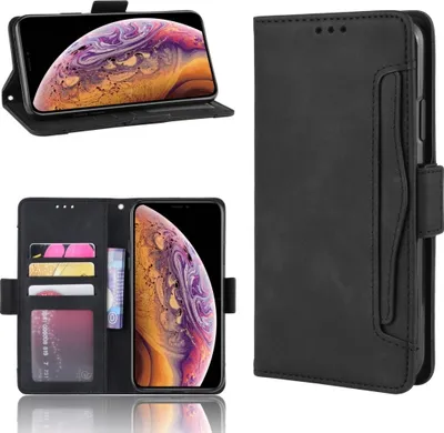 Produktbild von Mobigear Slide Wallet iPhone 11 Hülle Klapphülle Geldbörse - Schwarz
