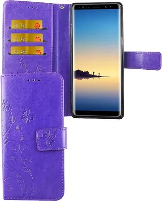 Produktbild von Schutz Hülle Blumen für Handy Samsung Galaxy Note 8 Violett