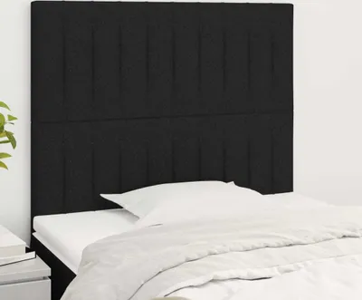 Produktbild von The Living Store Kopfteile 2 Stk. Schwarz 80x5x78/88 cm Stoff