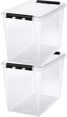 Produktbild von 2er-Set SmartStore Aufbewahrungsbox – 61L mit Deckel Classic