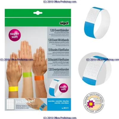 Produktbild von SIGEL EB211 Eventbänder Super Soft, neon blau, 255x25 mm, 120 Stück
