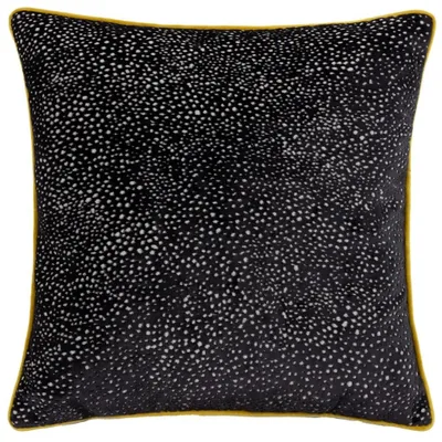 Kissenbezug Velours Schwarz/Gold 45x45 cm