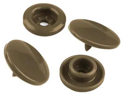 50 Set farbenfrohe Druckknöpfe rund 12mm perlgold