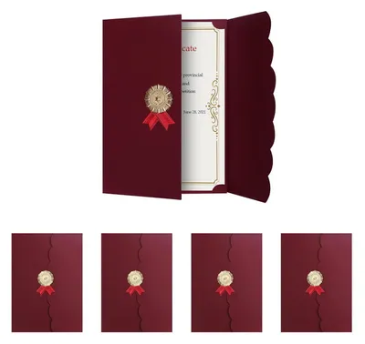 Obrázek produktu pro Složka na dokumenty formátu A4, 5 kusů, karton, červená barva, 300 g/m²