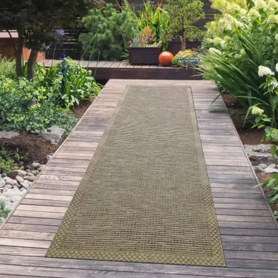 Produktbild von In- & Outdoor Teppich Sisal beige grau Größe - 67 x 180 cm