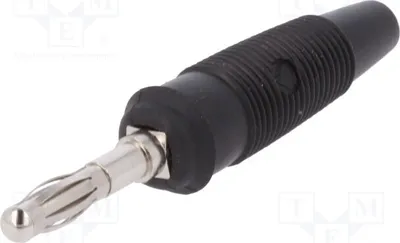 Zdjęcie produktu dla 1 sztuka, złącze bananowe izolowane (nie), 4 mm, 32A, 60VDC, czarne, 3 mΩ, LAS30SW