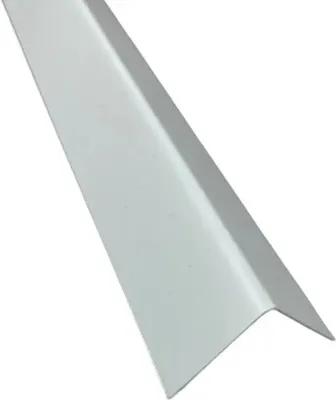 Produktbild von 1 m 90 ° Winkelblech Zuschnitt 40 cm ( Schenkellängen 20 x 20 cm ) Alu weiß RAL 9010 0,8 mm
