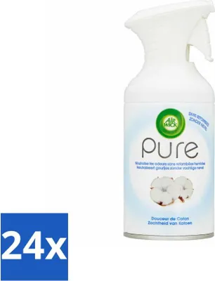Immagine prodotto di Air Wick - Spray - Morbidezza del cotone - Deodorante per ambienti - 250 ml - Confezione risparmio - 24 pezzi
