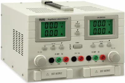Produktbild von QUATPOWER Labornetzgerät LN-3003XIII, 2x 0...30 V-, 0...3 A, 5 V-/3 A