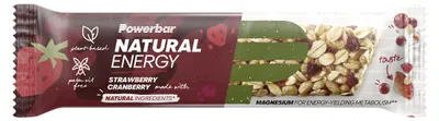 Image de Powerbar Natural Energy Cereal Bar - barre énergétique végétalienne, goût : Strawberry & Cranberry