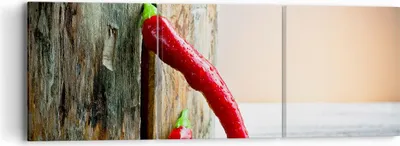 Produktbild von Bild auf Leinwand - Leinwandbild - Chili Gewürz Gemüse - 90x30cm - Wand Bild - Wanddeko - Wandbilder - Leinwanddruck - Bilder - Kunstdruck - Wanddekoration - Leinwand bilder - Wandkunst - CA90x30-2264