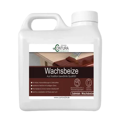 Produktbild von Wachsbeize 1Liter 2in1 Holzbeize Beize & Wachs - Weiß lasierend