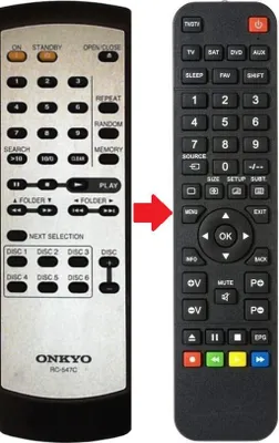 Produktbild von Ersatz Fernbedienung für Onkyo RC-547C / RC-777C