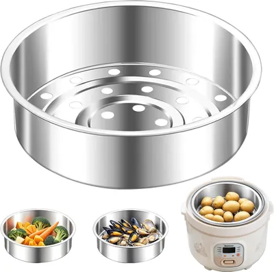Obrázok produktu pre Parný koš 304, nerezová oceľ, 20/21/22,5 cm, strieborný, na mäso a zeleninu