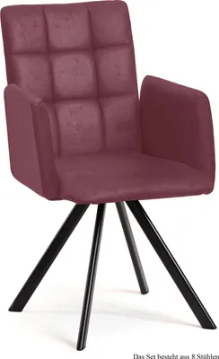 Produktbild von Armlehnstuhl drehbar (8er-Set) Despo 52x91x60 Schwarz/Marsala