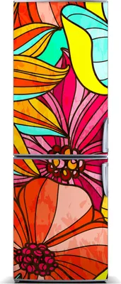 Produktbild von Tulup Kühlschrankdekoration - Magnetmatte - 60 cm x 180 cm - Magnet auf dem Kühlschrank - Farbenfrohe Blumen